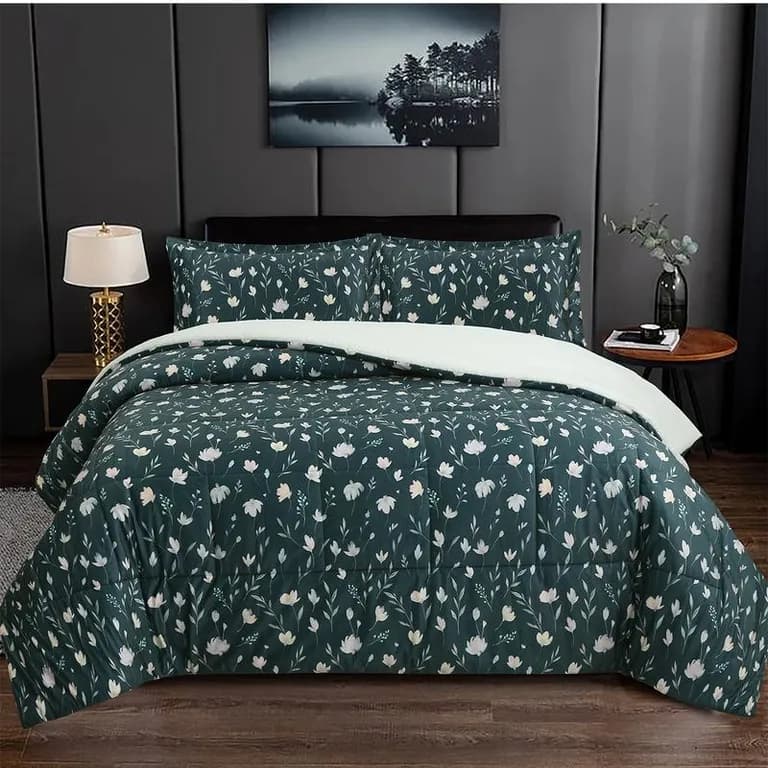 PLUMON VELVET PRINTED BOTANICO KING Verde KING