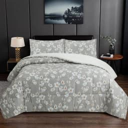 PLUMON VELVET PRINTED MAGNOLIA KING Gris KING