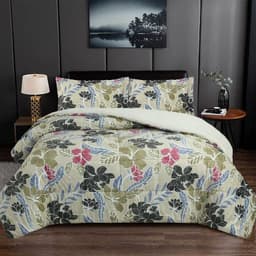 PLUMON VELVET PRINTED TROPICAL 2 PL Beige 2 PLAZAS