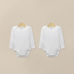 Pack 2 Bodys Algodon Blanco Bebe Unisex Blanco PREMATURO