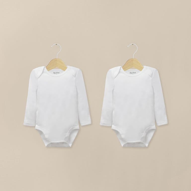 Pack 2 Bodys Algodon Blanco Bebe Unisex Blanco PREMATURO