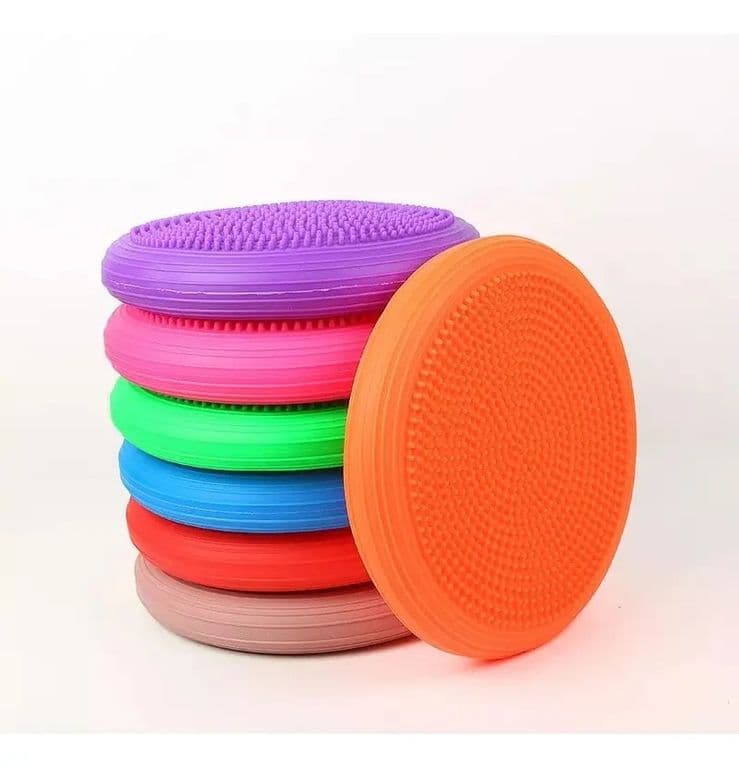 Cojin Disco Sensorial Equilibrio Estabilidad Yoga Tdah 34cm Rojo