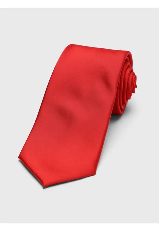 Corbata Lisa Rojo Rojo TALLA UNICA