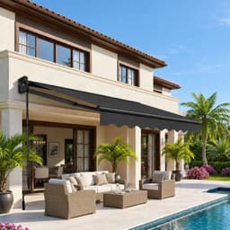 Toldo 21,5mt con Brazo Retractil Negro Negro