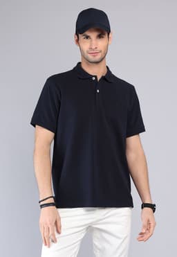 Polera Pique Manga Corta Azul Marino S