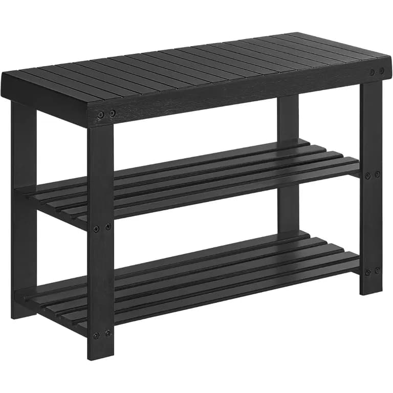 Banqueta Zapatero Bambu Negro Olsted