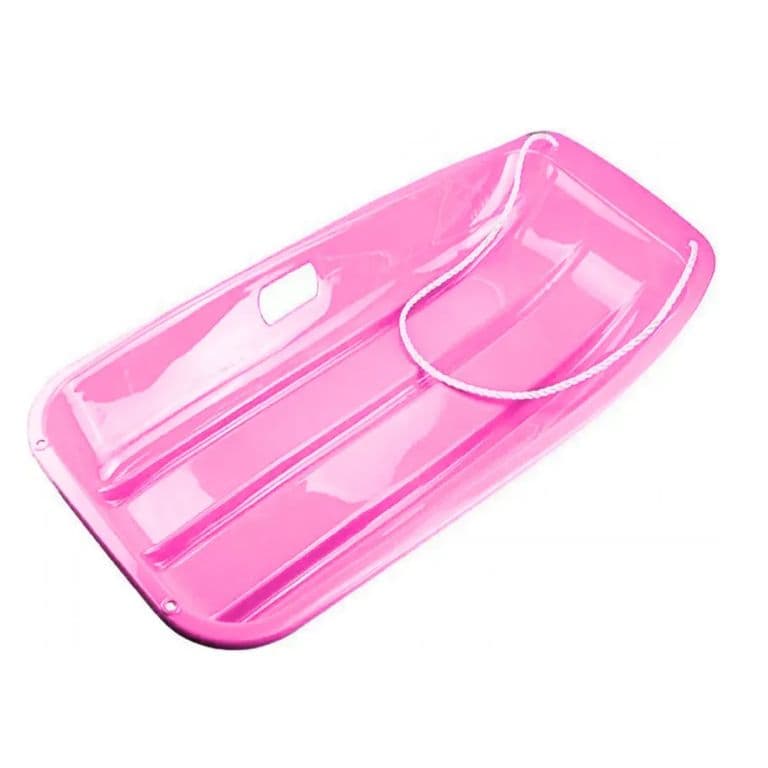 Trineo Deslizante Para Nieve Portatil 65x38 Color Rosa..