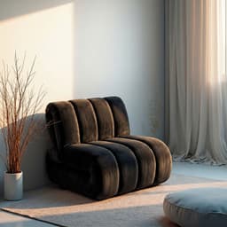 Poltrona nordica Cloudy negra Negro