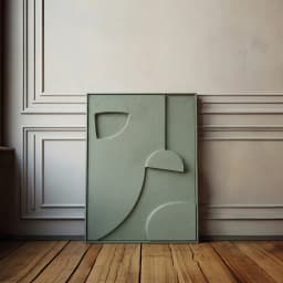 Cuadro abstracto 3D Green Moss