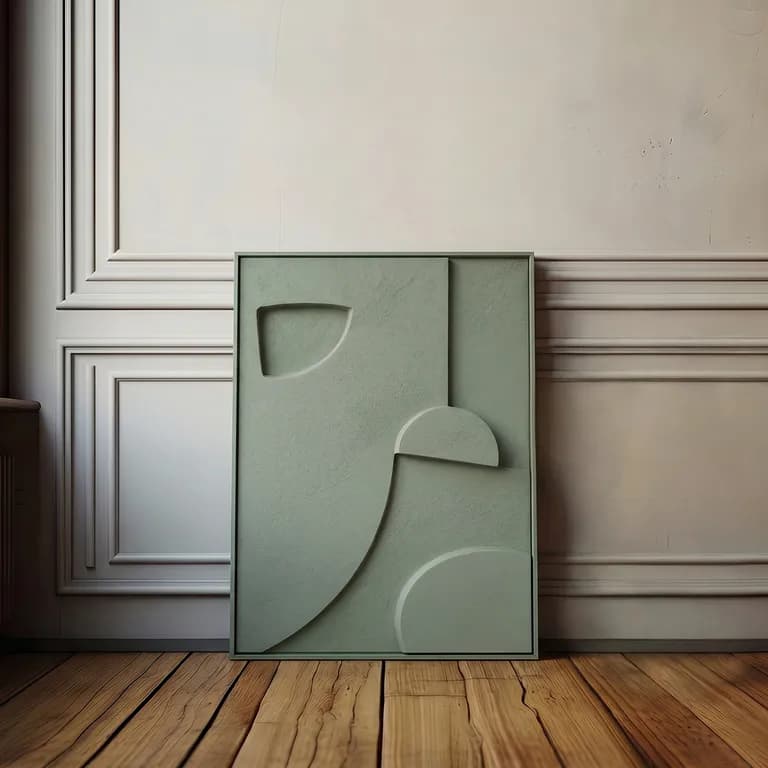 Cuadro abstracto 3D Green Moss