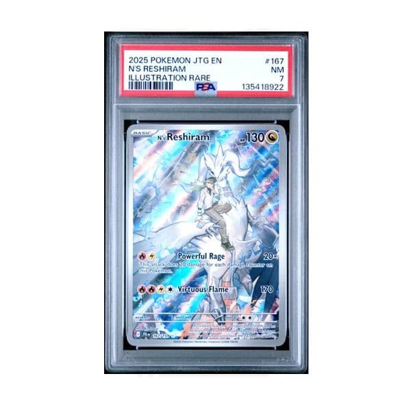 JTG EN 167 N'S RESHIRAM ILLUSTRATION RARE PSA NM 7