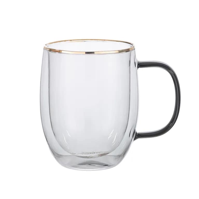 Taza Doble Vidrio Black 300 ml