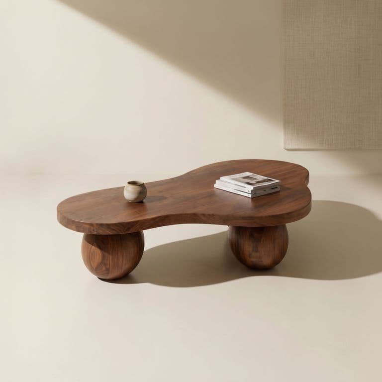 Mesa de centro de madera con forma de Sphere