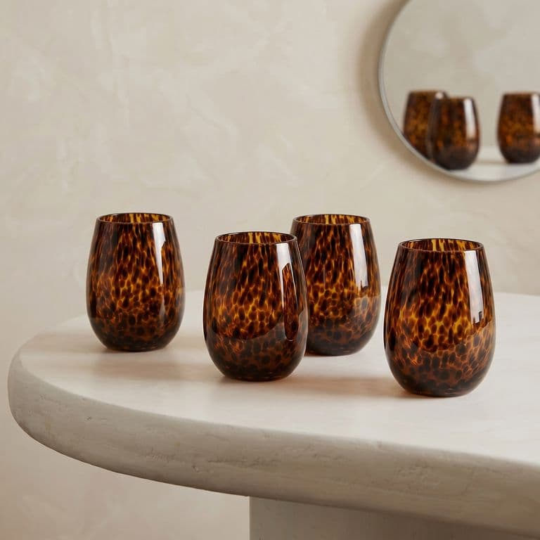 Set Decorativa de 4 Vasos de Vidrio Carey