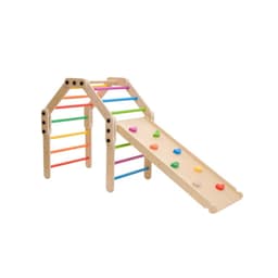 Juego Infantil Ajustable de Madera Incluye Escalador Y Resbalin Tipo Montessori