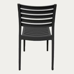 Silla Burdeos Exterior Apilable Negra Negro