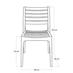Silla Burdeos Exterior Apilable Caqui Beige