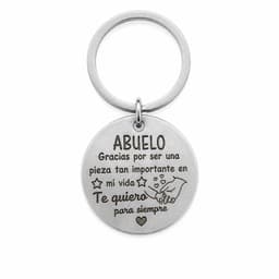 Llavero Amor Abuelo Acero Inoxidable Plateado TALLA UNICA