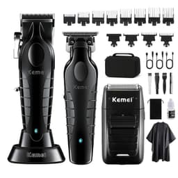 Kit Combo Cortadora de Pelo Profesional S9 KM-2296 + KM-2299 + KM-1102