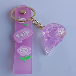 Llavero Diseno De Helado Violeta 1