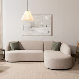 Sofa Seccional Derecho Nala Beige
