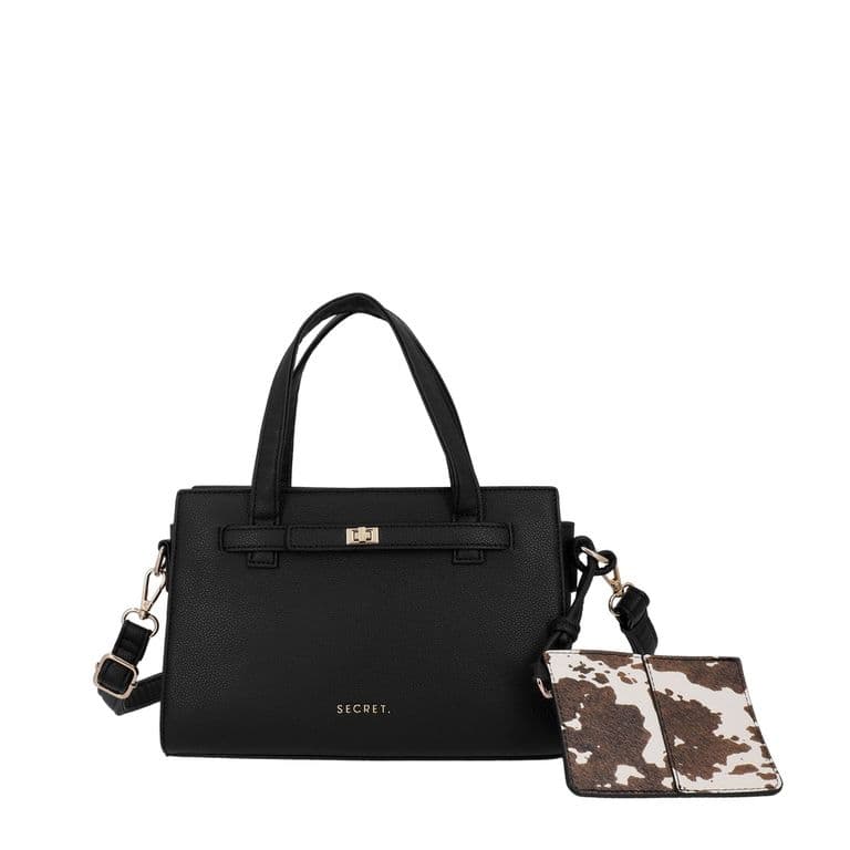 Cartera Bandolera Serbia SC7 Mediana Negro Negro M