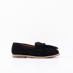 Mocasin Cuero Mujer Flora Negro Negro 35