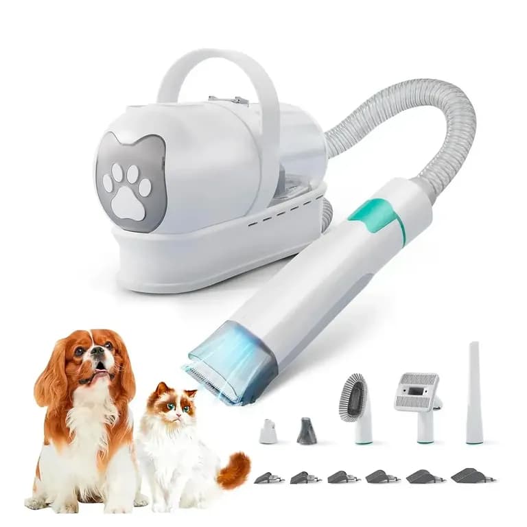 Kit Cortapelo Aspiradora Perros Gatos Aseo Mascotas 2 En 1