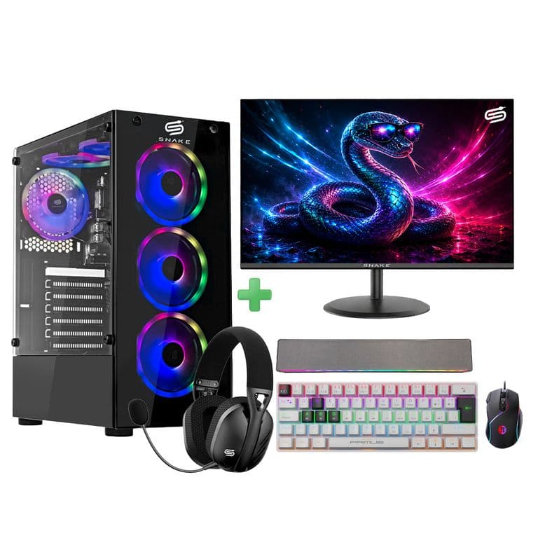 Pc + Monitor 24 Ryzen 5 5600GT 16gb Ram 512gb.