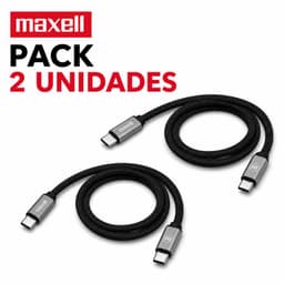 Pack 2 Cable Trenzado Magnetico 100W USB C a USB C 2 Metros Carga Rapida Negro