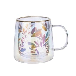 Taza Doble Vidrio Color Leaves 250 ml