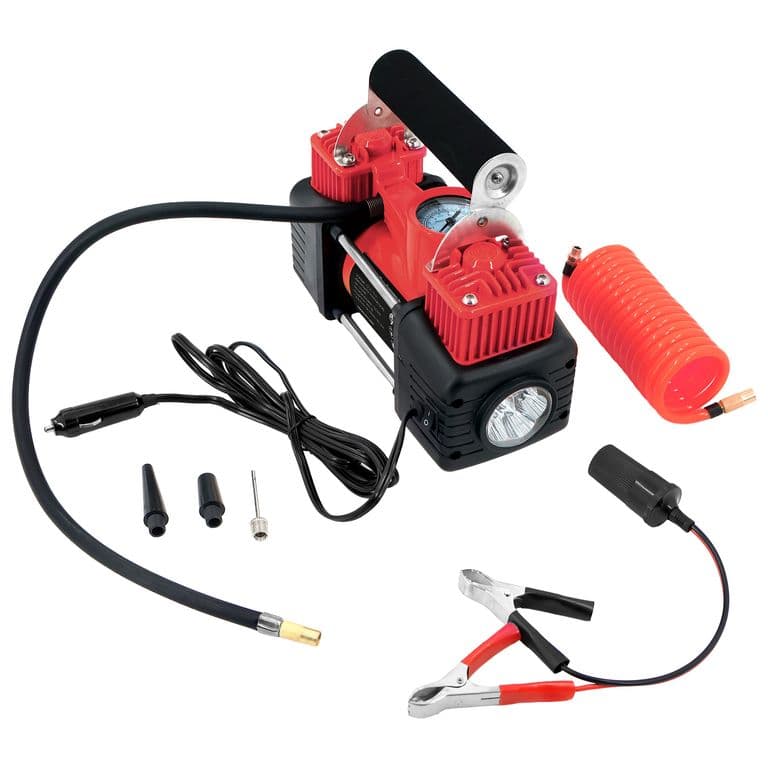 Compresor de Aire Portatil 300w 150PSI con Linterna