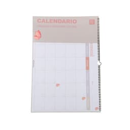 Calendario Mensual Color Espiral