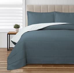 Quilt Sherpa Valencia Dobby King Azul KING