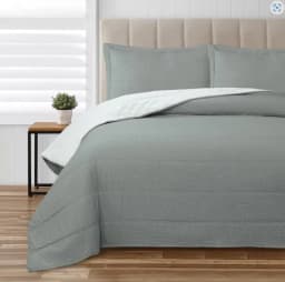 Quilt Sherpa Valencia Dobby King Gris KING