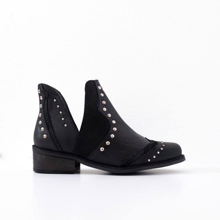 Botin Mujer Cuero Mujer Gallito Negro Negro 35
