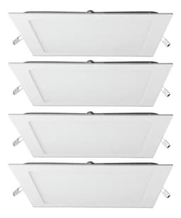 Pack 4 Panel Led Foco Plafon Backlite Emb Cuadrado 18w 4500k Blanco