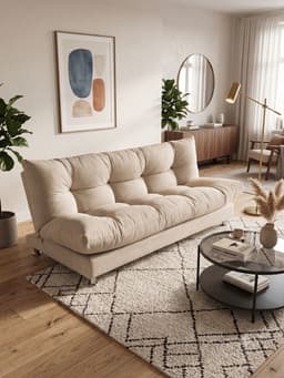 SOFA CAMA GLOBO BEIGE FELPA Beige