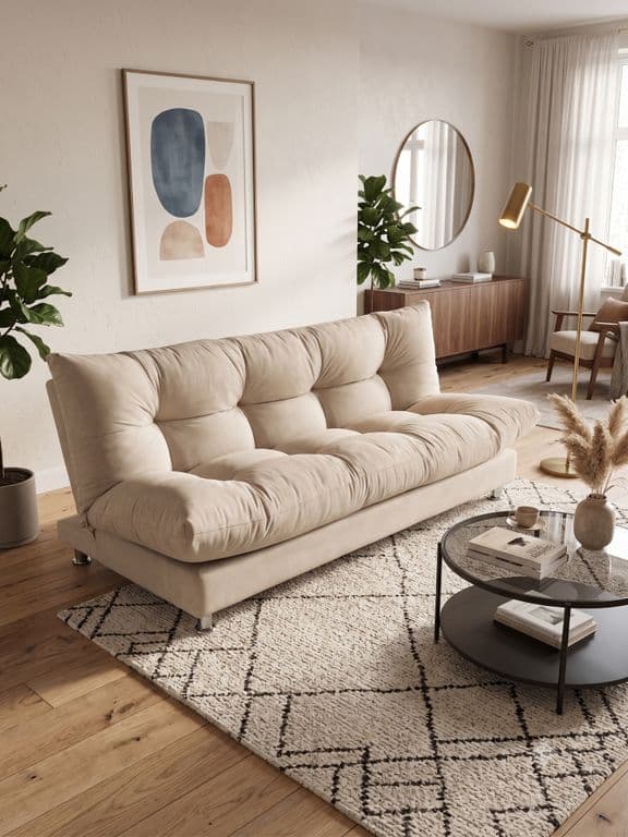 SOFA CAMA GLOBO BEIGE FELPA Beige