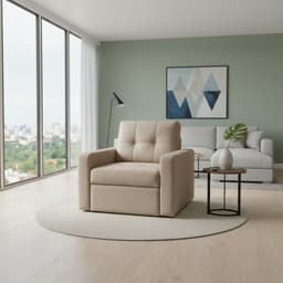 SOFA CAMA MILAN UN CUERPO FELPA BEIGE Beige
