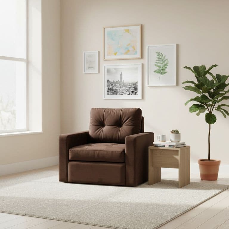 SOFA CAMA MILAN UN CUERPO FELPA CHOCOLATE Chocolate