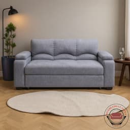 SOFA CAMA FUNCIONAL 2 PZ DECO LINO GRIS OSCURO Gris oscuro