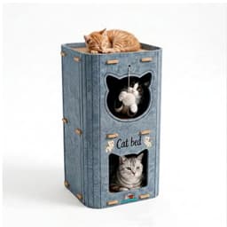 Casa Para Gatos 3 Pisos De Fieltro Cama Cueva Cerrada