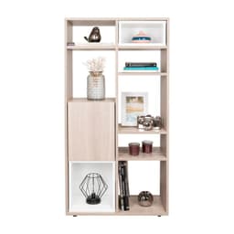 Biblioteca 1 Puerta 120X61,6X30 Cm Beige Y Blanco