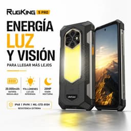 Celular Rugged RugKing 5 Pro Bateria 20000mAh 256GB 16GB. Negro 256 GB