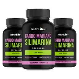 Pack 3 Cardo Mariano Capsulas 500mg Nutrilife+ Extracto De Cardo Mariano 180 Caps SIN SABOR