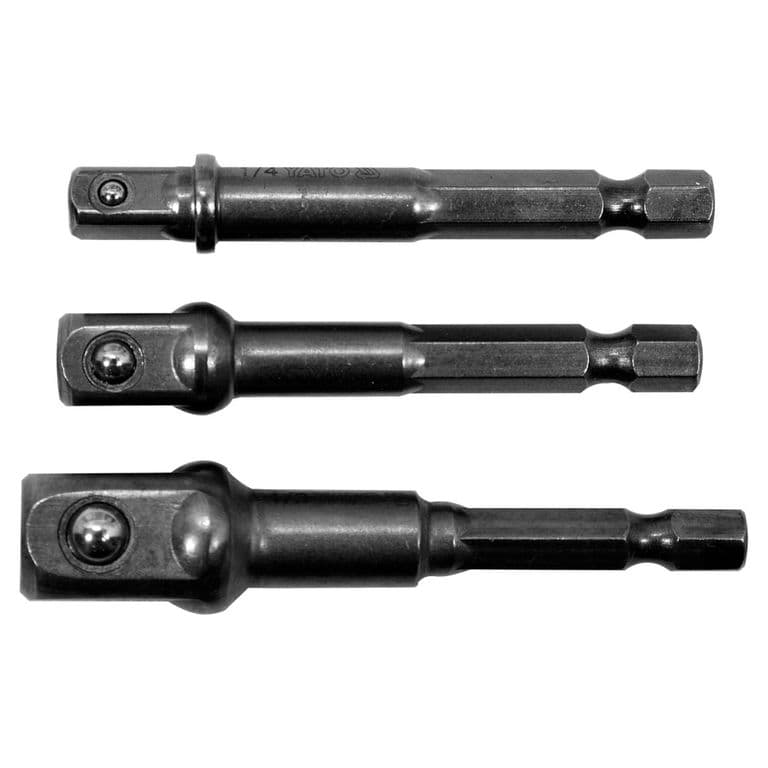 Juego Adaptadores Cuadrante - 1/4'', 3/8'', 1/2'' (0901895) 3 Pzas -