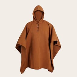Poncho Clasico de Lana Premium - Cafe Terracota TALLA UNICA