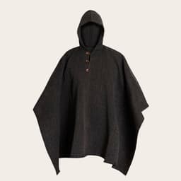 Poncho Clasico de Lana Premium - Gris Gris Oscuro TALLA UNICA