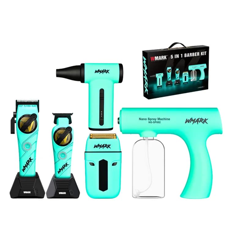 NG-8637KIT Kit 5 en 1 para Barbero  Todo lo que Necesitas Para un Corte Profesional